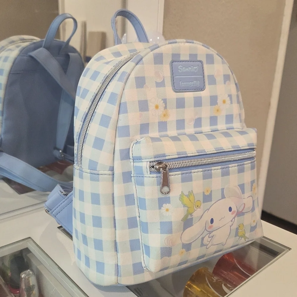 Loungefly Cinnamoroll Sanrio Daisy Gingham Mini Backpack Loungefly